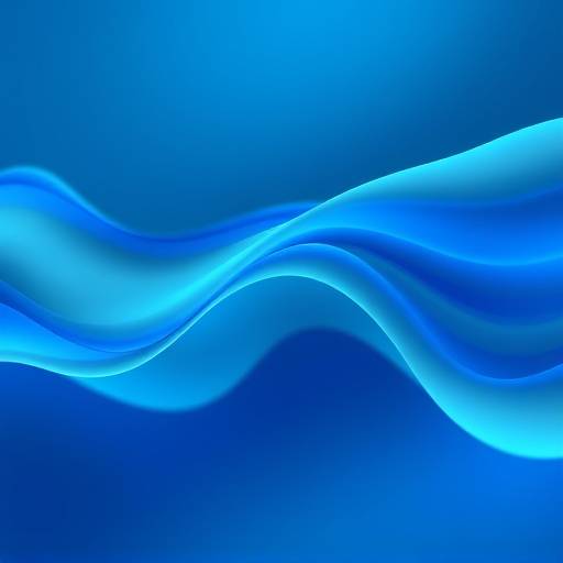 Abstracte animatie van golvende lijnen in verschillende tinten blauw en groen