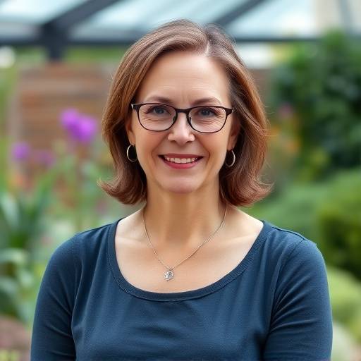 Portret van mevrouw Annelies de Vries, directeur van 'De Groene Vingers Tuinarchitectuur'